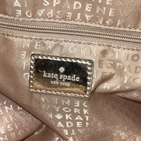 Kate Spade Camellia Street Sophie Polka Dot Embossed Gold Tote Bag Purse Handbag - Picture 8 of 8